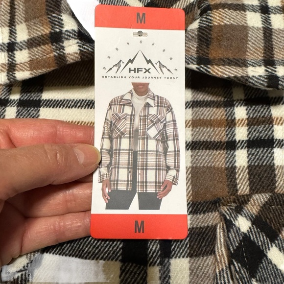 HFX Women's Flannel Snap Front Shacket Jacket Shirt Size Medium NWT - Picture 6 of 10